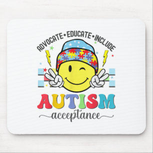 Niedliches Retro-Autismus-Bewusstsein Grafisches T Mousepad