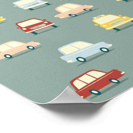 Niedliches Retro-Auto Poster (Ecke)