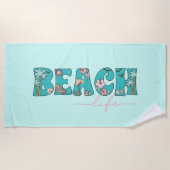 Niedliches Retro Beach Life Strandtuch (Vorderseite)