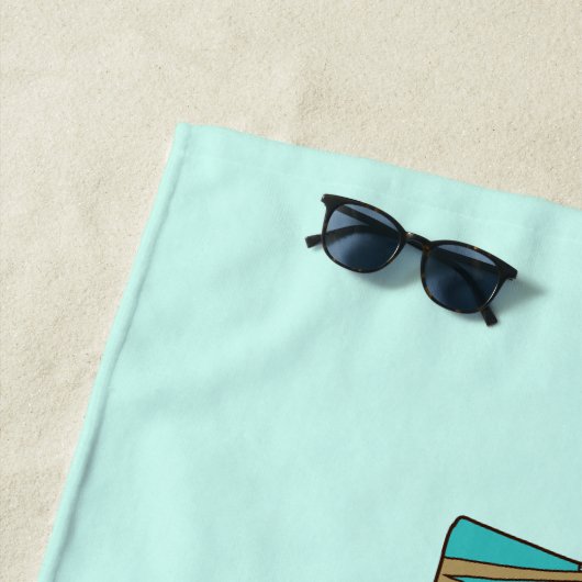 Niedliches Retro Beach Life Strandtuch (Beispiel)