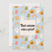 Niedliches Retro-Birthday-Halloween-Party Einladung (Rückseite)