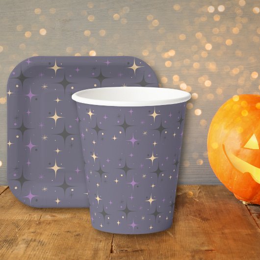 Niedliches Retro Black Wide Mit Augen Kitten Hallo Pappbecher