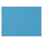 Niedliches Retro-Blaues Polka-Dot-Muster Tischdecke (Vorderseite (Horizontal))