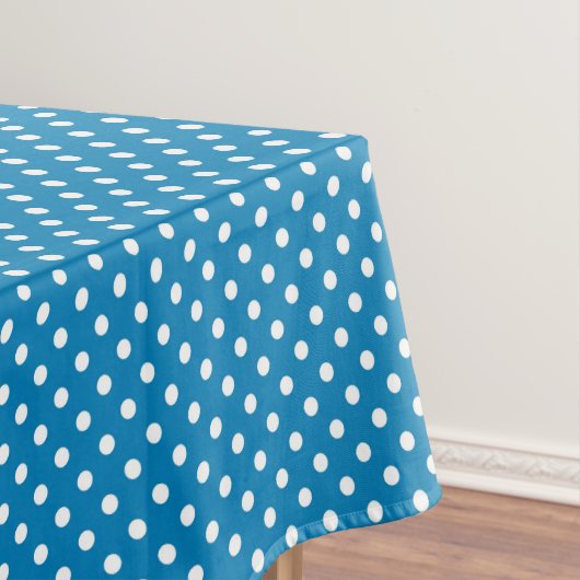 Niedliches Retro-Blaues Polka-Dot-Muster Tischdecke (Beispiel)
