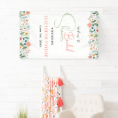 Niedliches Retro-Blume-Brautparty Banner (Insitu)