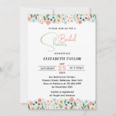 Niedliches Retro-Blume-Brautparty Einladung (Vorderseite)