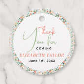 Niedliches Retro-Blume-Brautparty Geschenkanhänger (Rückseite)