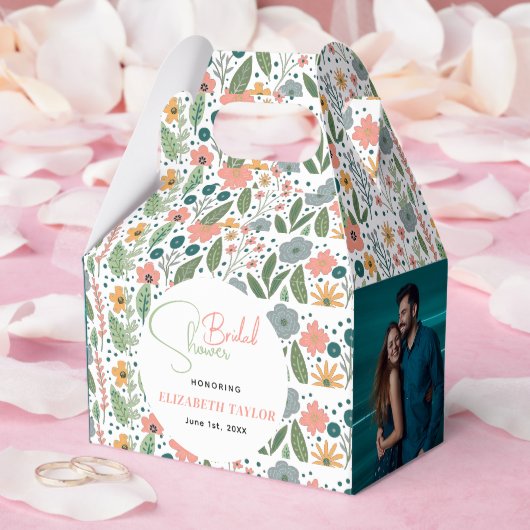 Niedliches Retro-Blume-Brautparty Geschenkschachtel (Hochzeit)