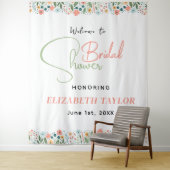 Niedliches Retro-Blume-Brautparty Wandteppich (Beispiel)