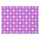 Niedliches Retro Blume Muster Lila Mid Mod Tischdecke (Vorderseite (Horizontal))