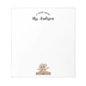 Niedliches Retro-Blumenbuch zurück zur Schule Notizblock (Vorderseite)