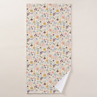 Niedliches Retro-Blumendesign Badehandtuch