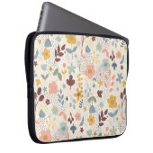 Niedliches Retro-Blumendesign Laptopschutzhülle (Vorne Rechts)