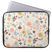 Niedliches Retro-Blumendesign Laptopschutzhülle (Vorderseite)