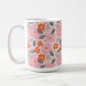 Niedliches Retro Blumenmuster Kaffeetasse (Links)