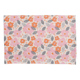 Niedliches Retro Blumenmuster Kissenbezug