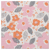 Niedliches Retro Blumenmuster Stoff (Nahaufnahme)
