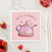 Niedliches Retro Boho Valentine's Day Ladys Tea Pa Serviette (Beispiel)