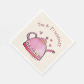 Niedliches Retro Boho Valentine's Day Ladys Tea Pa Serviette (Ecke)