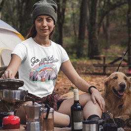 Niedliches Retro-Camping Wild für einen weißen T - T-Shirt