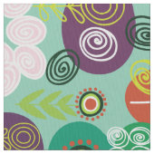 Niedliches Retro-Cartoon-Muster Stoff (Nahaufnahme)