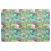 Niedliches Retro-Cartoon-Muster Stoff (Yard (91,4 cm))