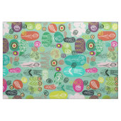 Niedliches Retro-Cartoon-Muster Stoff (Fat Quarter (45,7 x 55,9 cm))