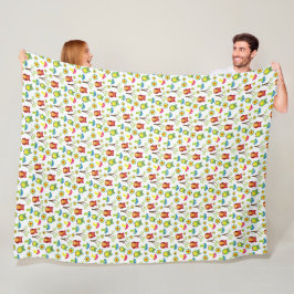 Niedliches Retro Country Owl Muster Fleece Blanken