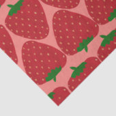 Niedliches Retro Erdbeermuster in Rot und Rosa Seidenpapier (Ausschnitt)