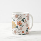 Niedliches Retro-Farbmuster Kaffeetasse (VorderseiteRechts)