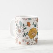 Niedliches Retro-Farbmuster Kaffeetasse (Vorderseite Links)