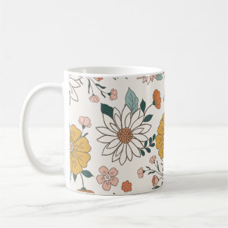 Niedliches Retro-Farbmuster Kaffeetasse