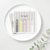 Niedliches Retro-Farbpapier Llamas Custom Paper Serviette