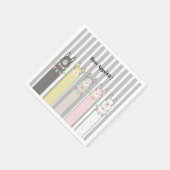 Niedliches Retro-Farbpapier Llamas Custom Paper Serviette (Ecke)