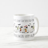 Niedliches Retro-Funny Zitat Bats Glückliches Hall Kaffeetasse (VorderseiteRechts)
