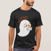 Niedliches Retro Ghost Book Reading Book Lovers Fu T-Shirt (Vorderseite)