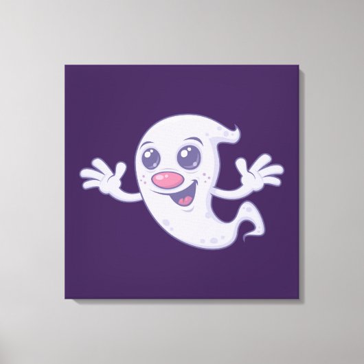 Niedliches Retro-Ghost Leinwanddruck (Vorderseite)