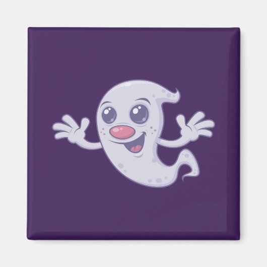 Niedliches Retro-Ghost Magnet (Vorne)