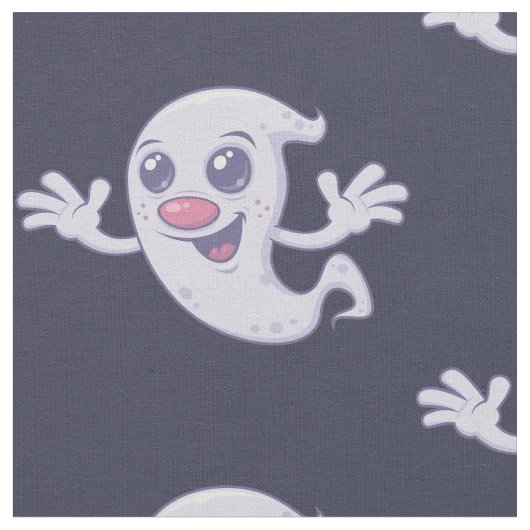 Niedliches Retro-Ghost Stoff (Nahaufnahme)