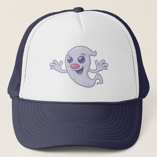 Niedliches Retro-Ghost Truckerkappe (Vorderseite)