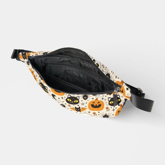 Niedliches Retro Halloween-Muster Bauchtasche (Offen)