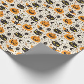 Niedliches Retro Halloween-Muster Geschenkpapier (Ecke)