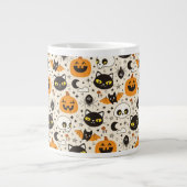 Niedliches Retro Halloween-Muster Jumbo-Tasse (Vorderseite)