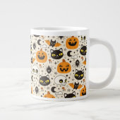 Niedliches Retro Halloween-Muster Jumbo-Tasse (Rechts)