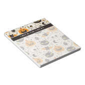 Niedliches Retro Halloween-Muster Notizblock (angewinkelt)