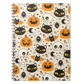 Niedliches Retro Halloween-Muster Notizblock (Vorderseite)