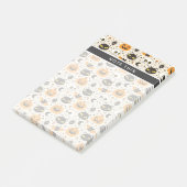 Niedliches Retro Halloween-Muster Post-it Klebezettel (angewinkelt)