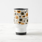 Niedliches Retro Halloween-Muster Reisebecher (Mittel)
