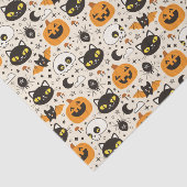 Niedliches Retro Halloween-Muster Seidenpapier (Ausschnitt)