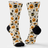 Niedliches Retro Halloween-Muster Socken (Gewinkelt)